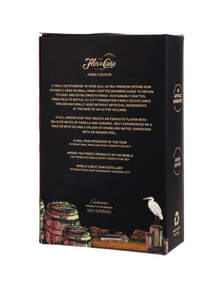 Flor De Cana Rhum 18ans Ron Centenario 40 Etui