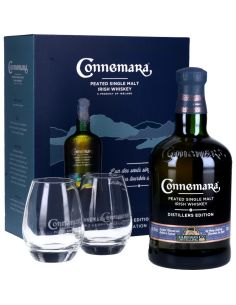 Connemara Distillers Edition Irish Whisky 43° Coffret + 2 Verres